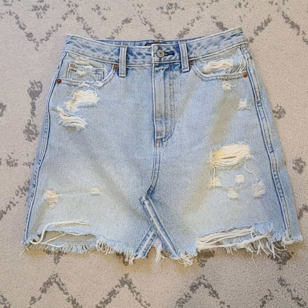 Abercrombie & Fitch Zoe Natural Rise Vintage A-Line Jean Denim Skirt size 26/2
